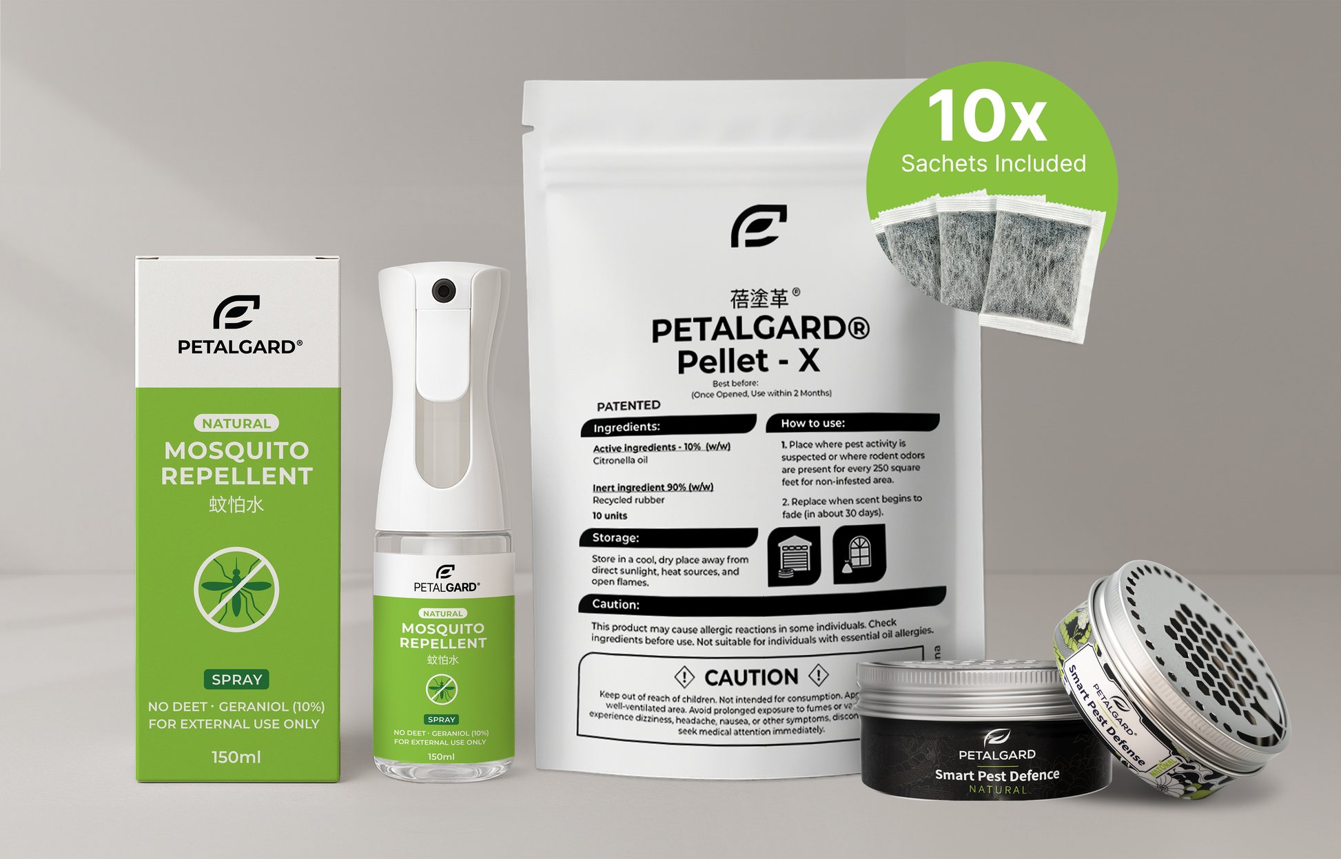 PetalGard® - Award-Winning Green Mosquito Starter Kit  (Up to 10 months Protection)